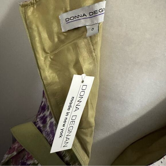 nwt Retro Floral Fit-n-flare Dress size US 0 Cotton Green Bow Belt - Picture 10 of 13